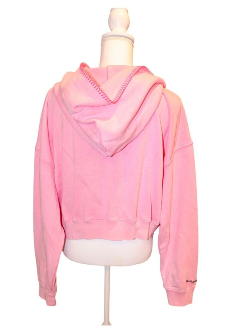 Gap X Madhappy Pink Zip-Up Hoodie XL Cotton Blend - Picture 3 of 6